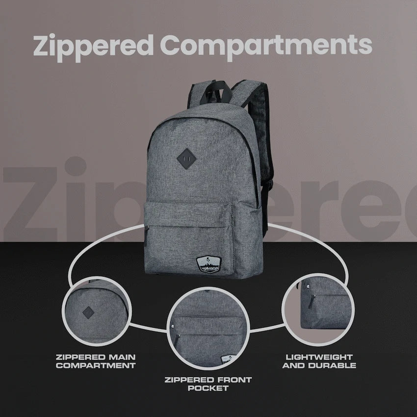 Volkano Distinct 15.6 Laptop Backpack - Grey Melange | VK-9129-GM