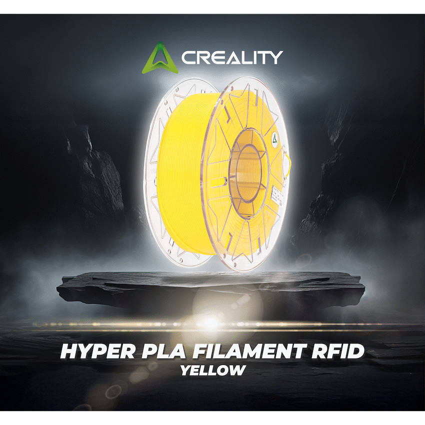 Creality 1.75mm Hyper Series PLA RFID Filament - Yellow 1Kg | 3301010469