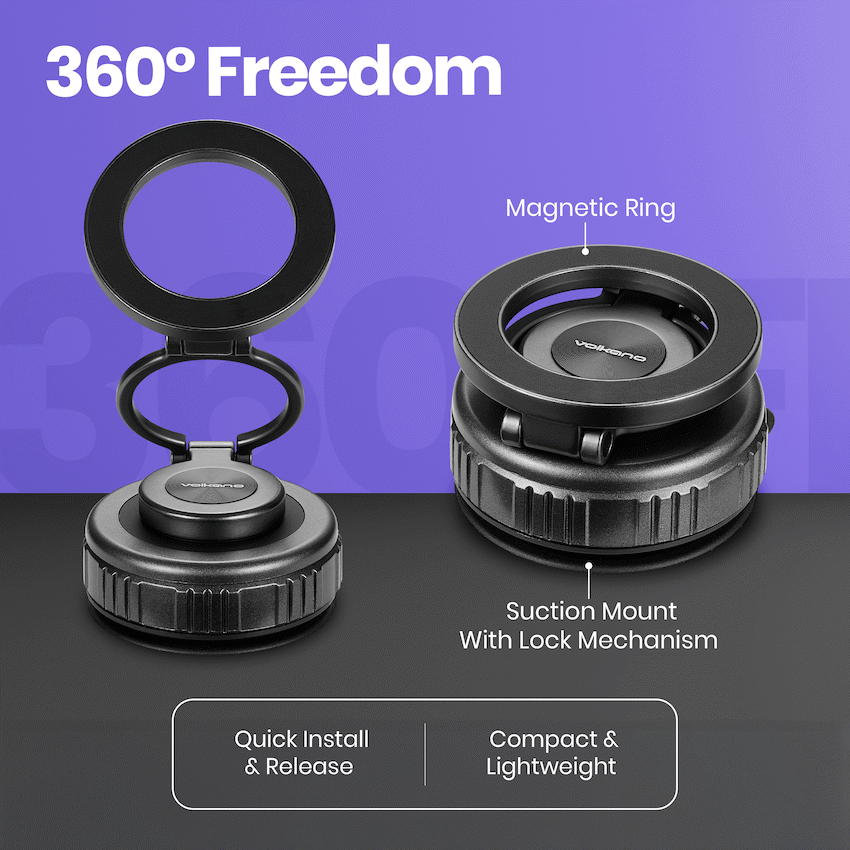 Volkano Magnoire Series Magsafe Phone Mount - Black | VK-5038-BK