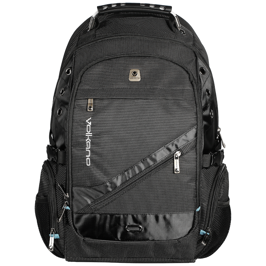 Volkano G-Unit Backpack - Black/Grey/Turquoise | VK-7027-BKGR