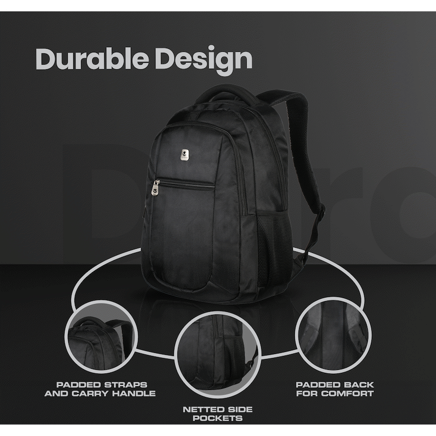 Volkano Jet Backpack 15.6" - Black | VL1020-BK