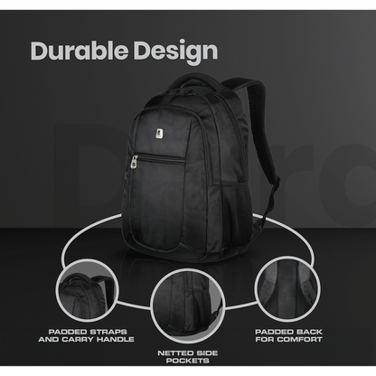 Volkano Jet Backpack 15.6" - Black | VL1020-BK