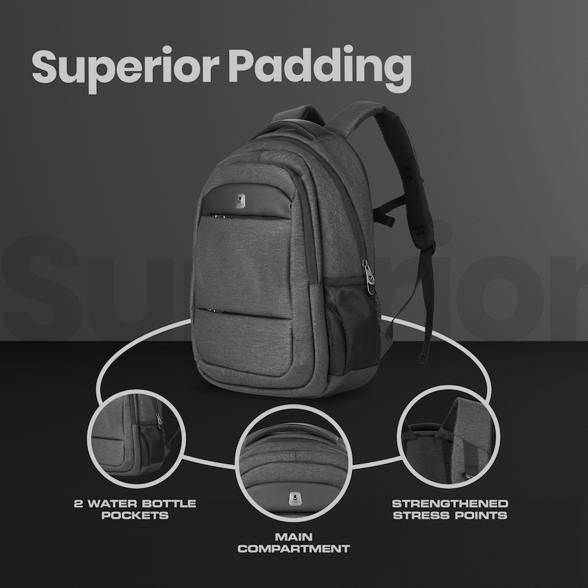 Volkano Woodrow 15.6" Laptop Backpack - Dark Grey | VK-7136-DGR