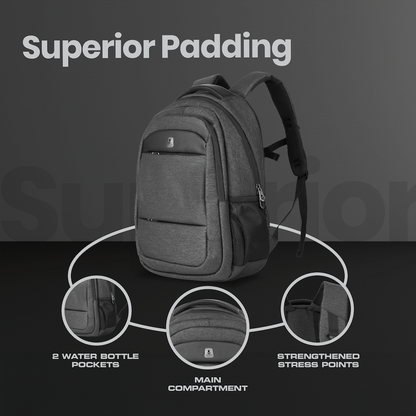 Volkano Woodrow 15.6" Laptop Backpack - Dark Grey | VK-7136-DGR
