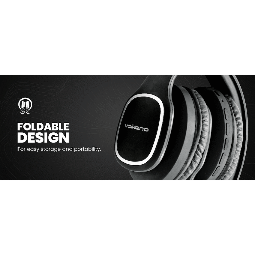 Volkano Phonic Series Bluetooth Full Size Headphones - Black | VK-2002-BK