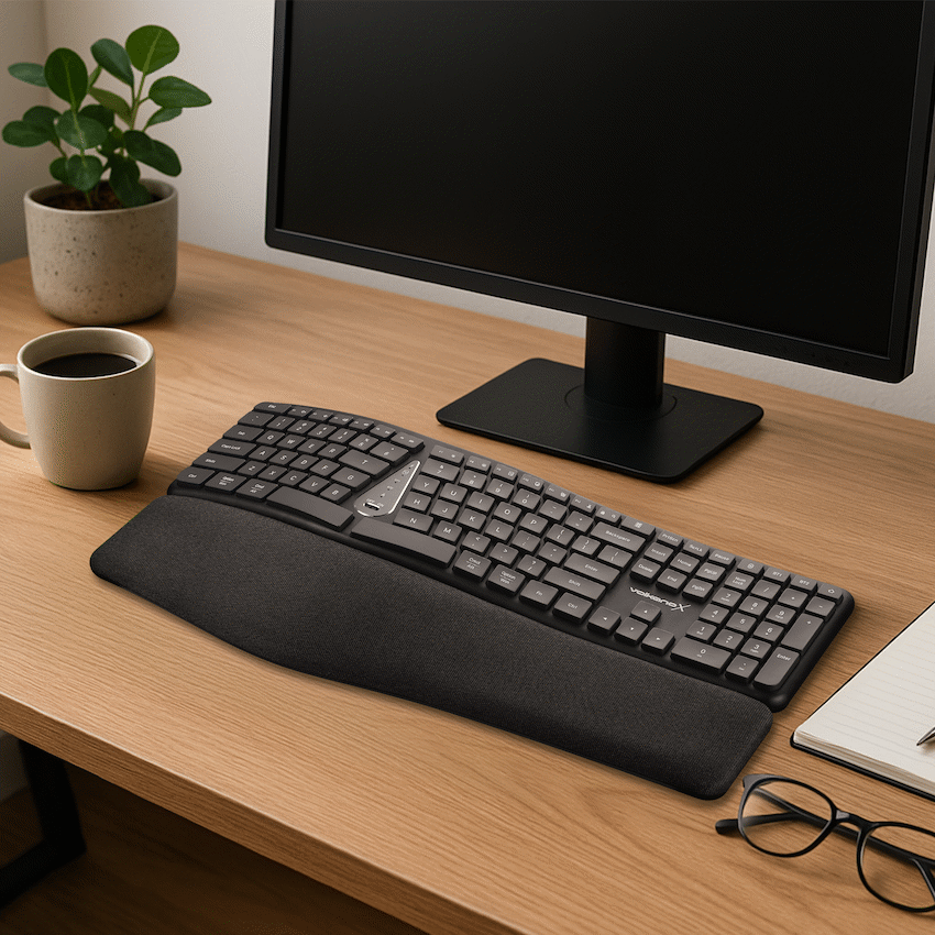 VolkanoX Ergo Bluetooth Wireless Keyboard | VK-20300-BK[V2]