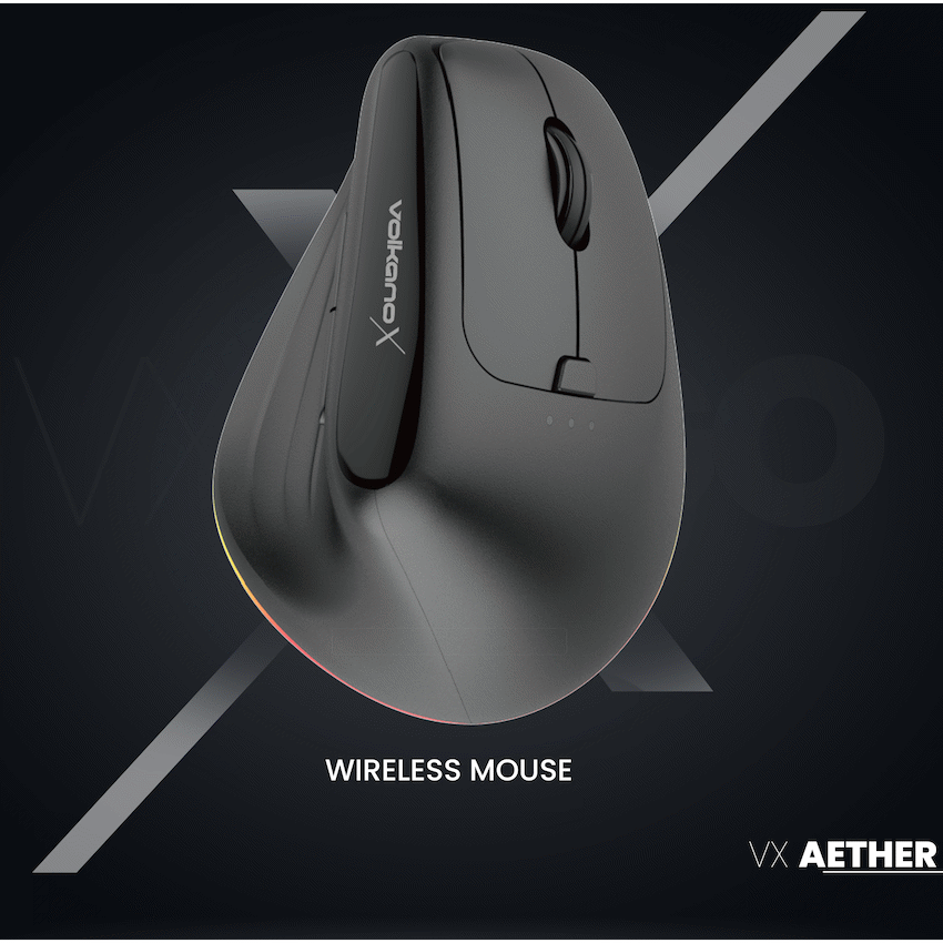 VolkanoX Aether Series Wireless Mouse With RGB | VKX-216-BK