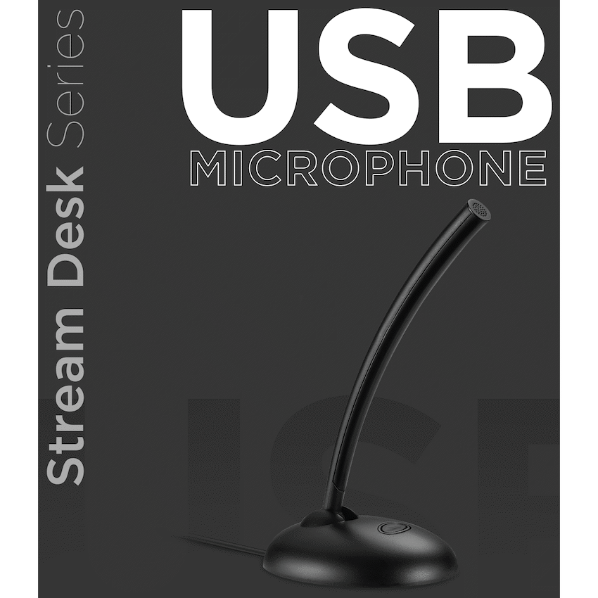 Volkano Stream Desk Series USB Microphone | VK-6504-BK