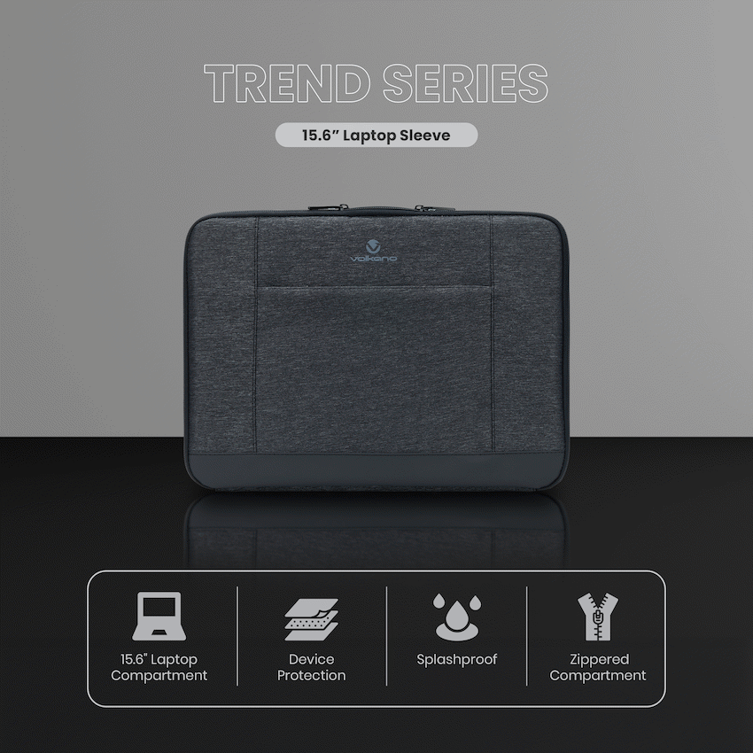 Volkano Trend Series 15.6" Laptop Sleeve - Grey | VK-9114-GR15.6