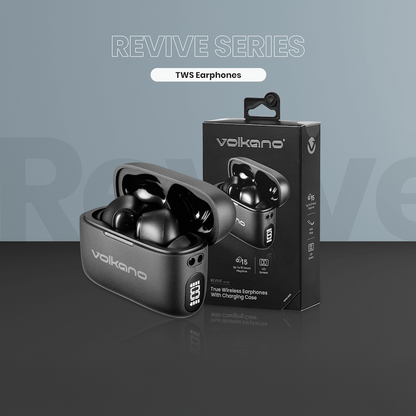 Volkano Revive Series TWS Earphones - Black | VK-1147-BK