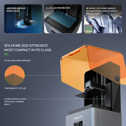 Creality Halot Mage 8K Resin 3D Printer, 228x128x230 | CR-HALOT-MAGE