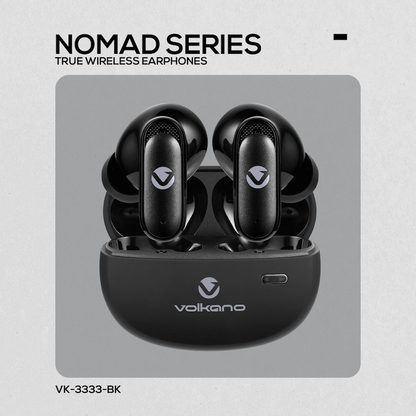 Volkano Nomad Active Noise-Cancelling True Wireless Earphones - Black | VK-3333-BK
