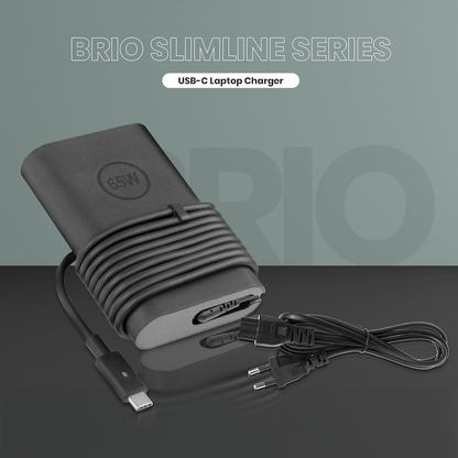 Volkano Brio Slimline series Type-C 65W Laptop Charger | VK-8053-BK