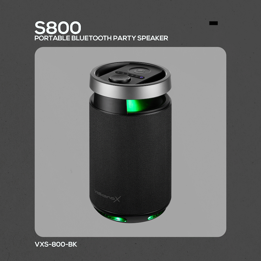 VolkanoX S800 Portable Bluetooth Party Speaker | VXS-800-BK