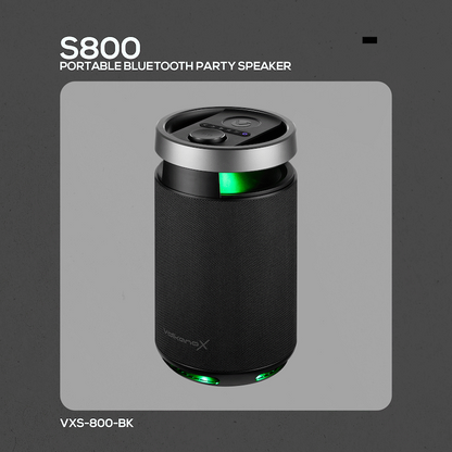 VolkanoX S800 Portable Bluetooth Party Speaker | VXS-800-BK