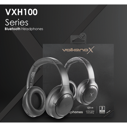 VolkanoX VXH100 Bluetooth Headphones with ANC  - Black | VKX-2105-BK