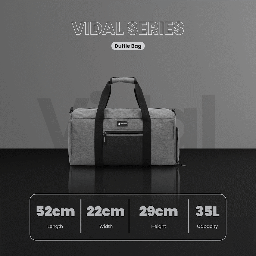 Volkano Vidal 35l Duffle - Grey | VK-9113-GR