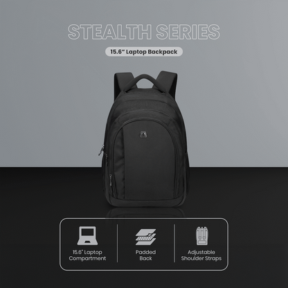 Volkano Stealth 15.6" Laptop Backpack - Black | VK-7004-BK