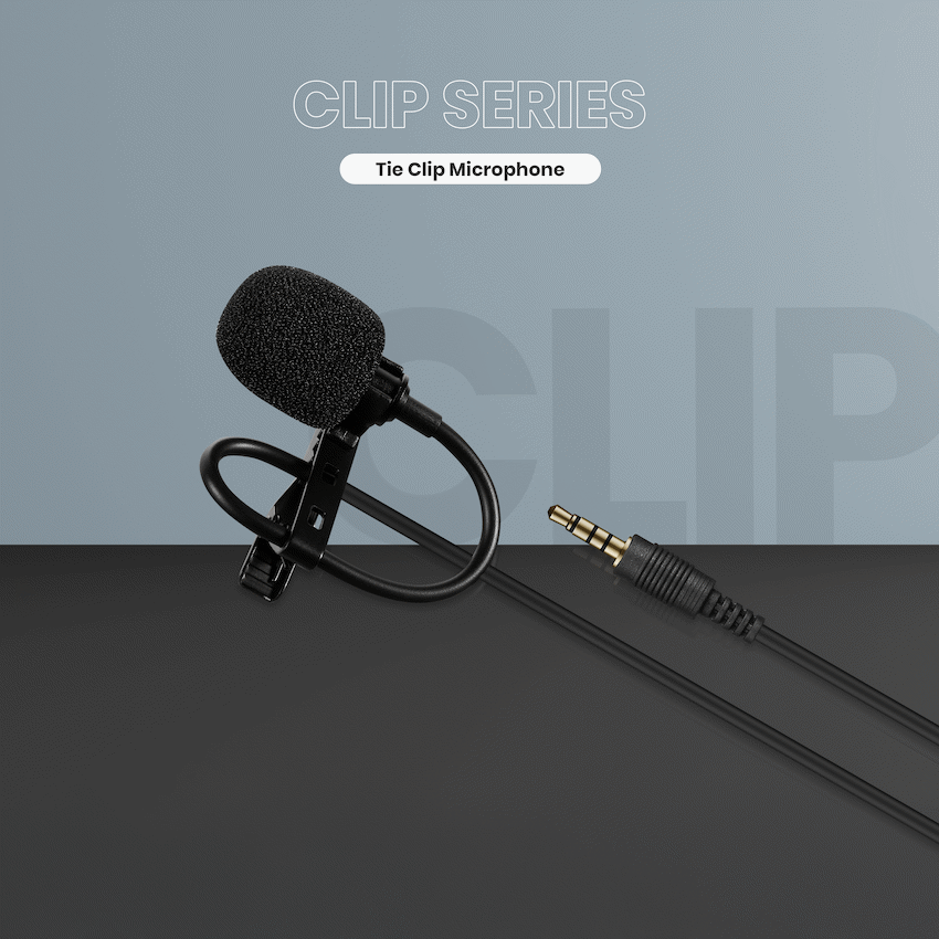 Volkano Clip series 3.5mm Tieclip Microphone | VK-6507-BK