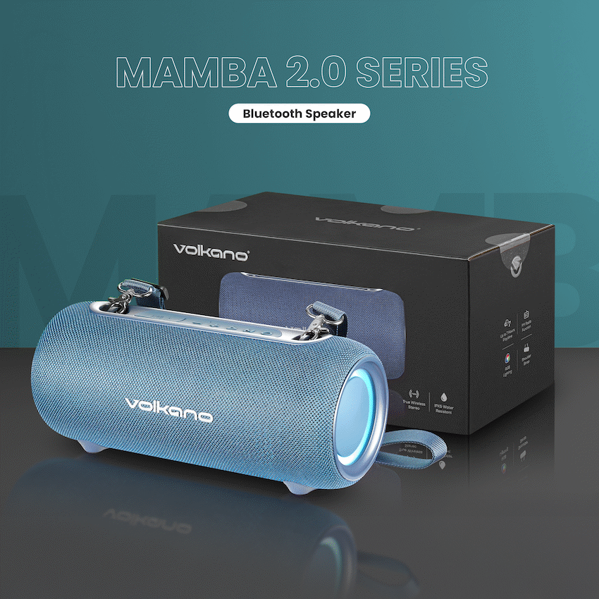 Volkano Mamba 2.0 Series Bluetooth Speaker - Blue | VK-3137-BL