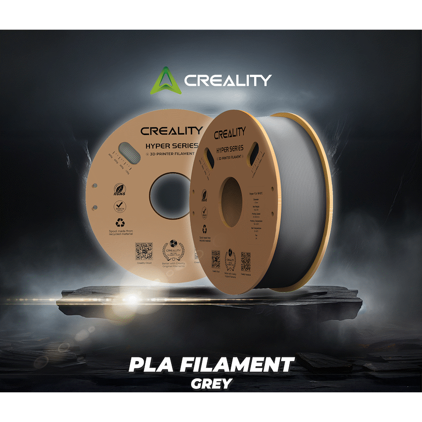 Creality 1.75mm Hyper Series PLA High-Speed Filament - Grey 1Kg | 3301010340