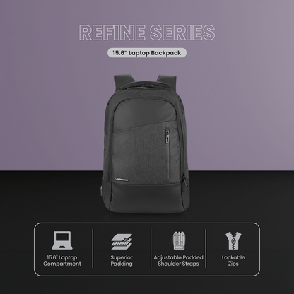 Volkano Refine 15.6" Laptop Backpack - Black/Charcoal | VK-7119-BKCH