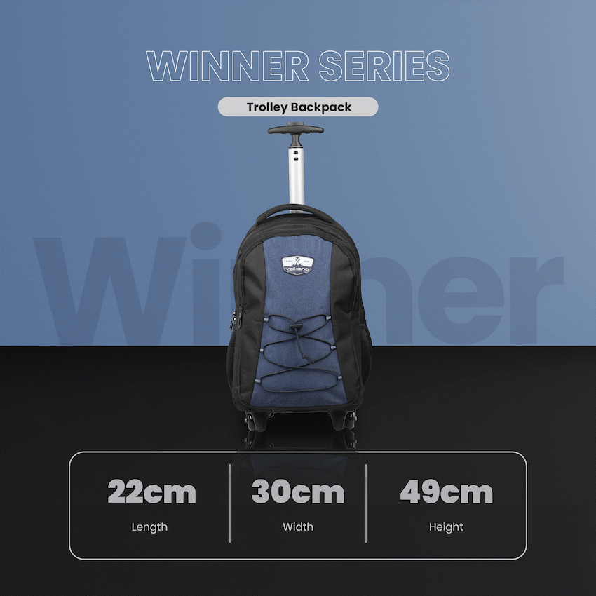 Volkano Winner Trolley Backpack 22L Navy | VK-9150-NV