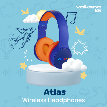 Volkano Atlas Bluetooth Padded Headphones with dB Switch Function | VK-9938-BL