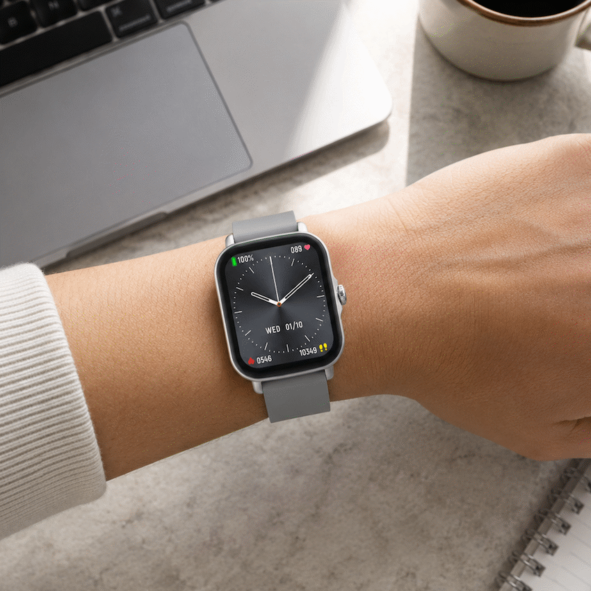 Volkano Active Tech Serene series Watch with heart rate monitor - Silver | VK-5072-SL[V2]