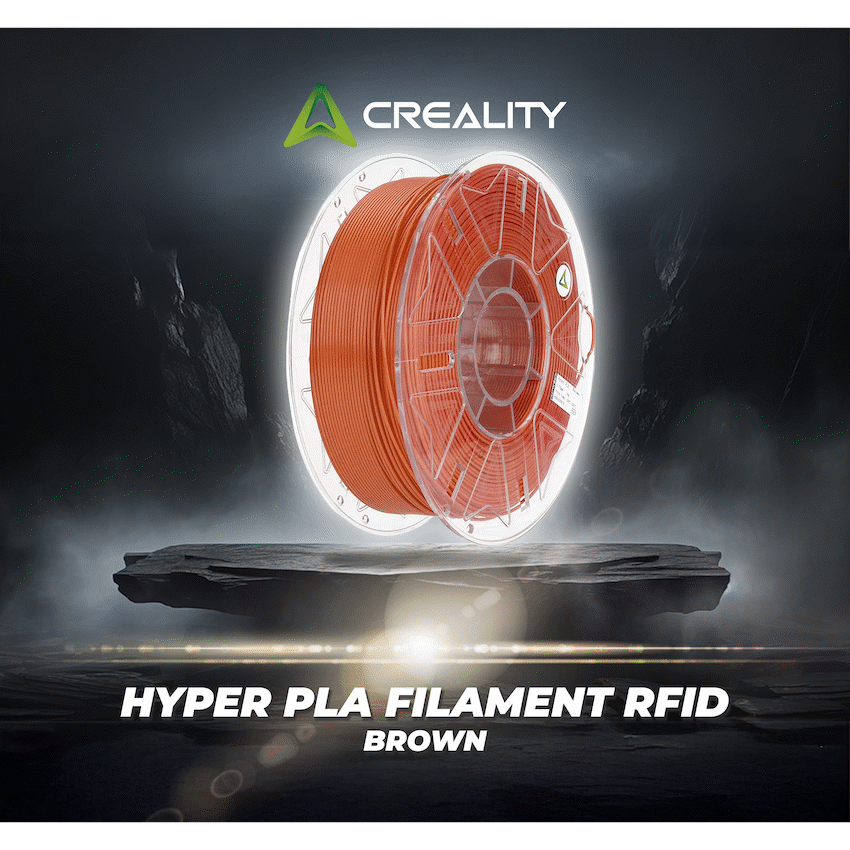 Creality 1.75mm Hyper Series PLA RFID Filament - Brown 1Kg | 3301010465
