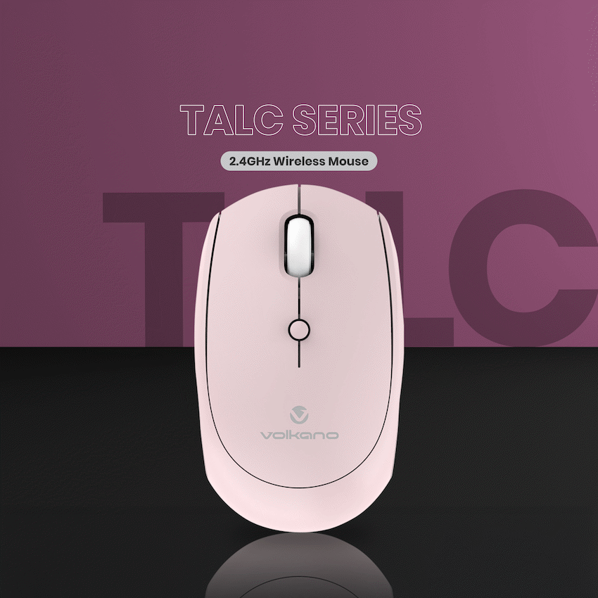 Volkano Talc Wireless Mouse - Pink | VK-20197-PK