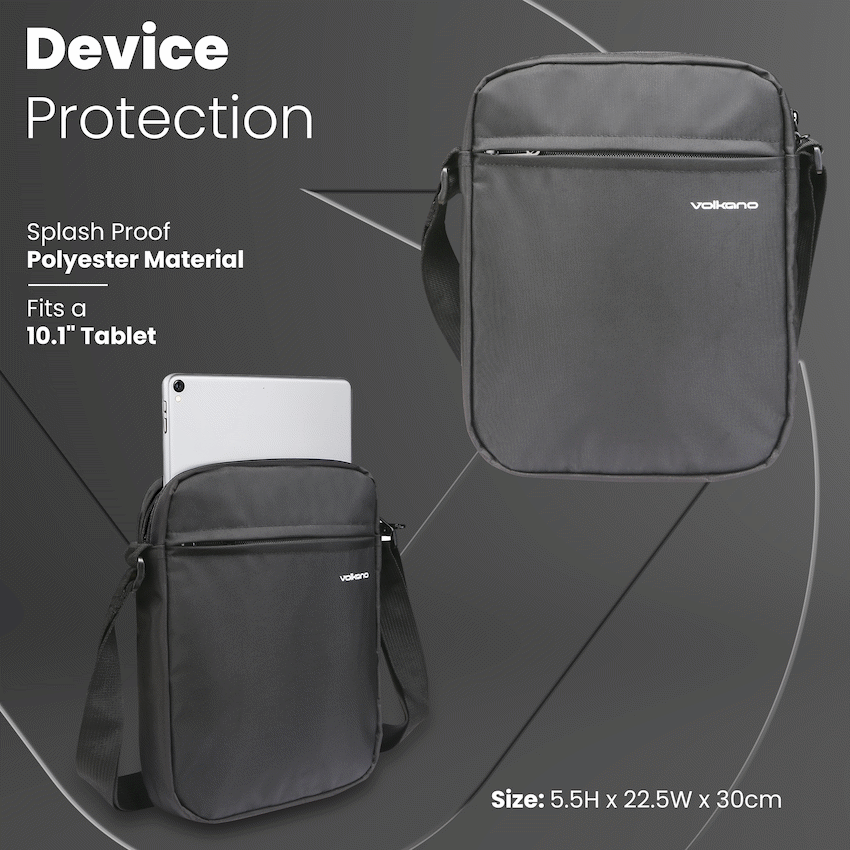 Volkano Tablet Bag Sloe Series 10.1" - Black | VL1021-BK