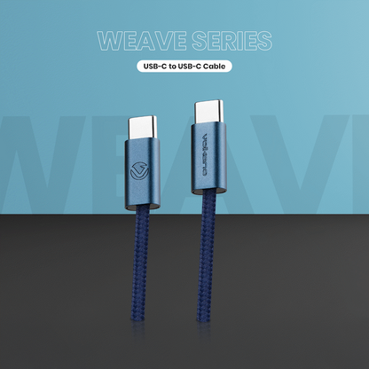 Volkano Weave Series 60w USB C to USB C 1.2m-Blue | VK-30260-BL