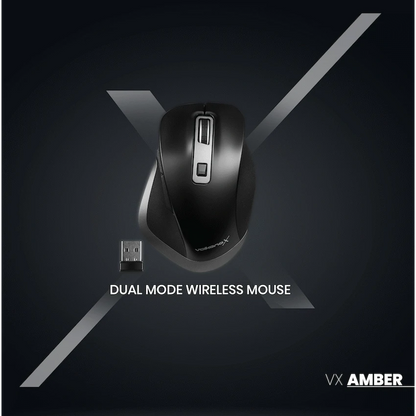VolkanoX Amber series BT Tri-Mode Rechargeable Mouse | VKX-20085-BK
