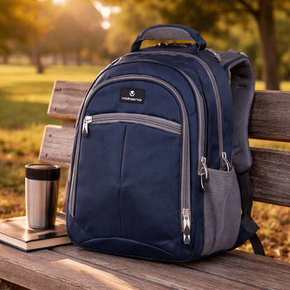 Volkano Orthopaedic Backpack 27L - Navy/Grey | VK-7093-NVGR