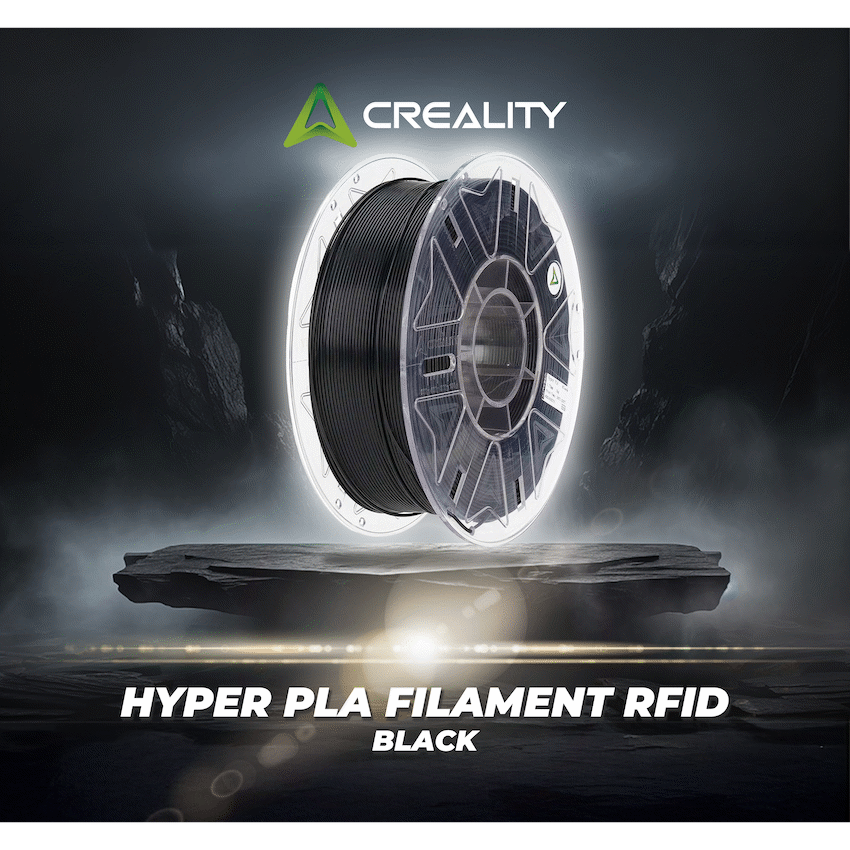 Creality 1.75mm Hyper Series PLA RFID Filament - Black 1Kg | 3301010406