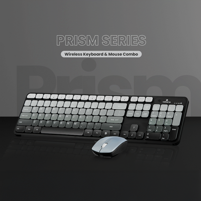 Volkano Prism Series Bluetooth Wireless Keyboard and Mouse - Grey | VK-20248-GR