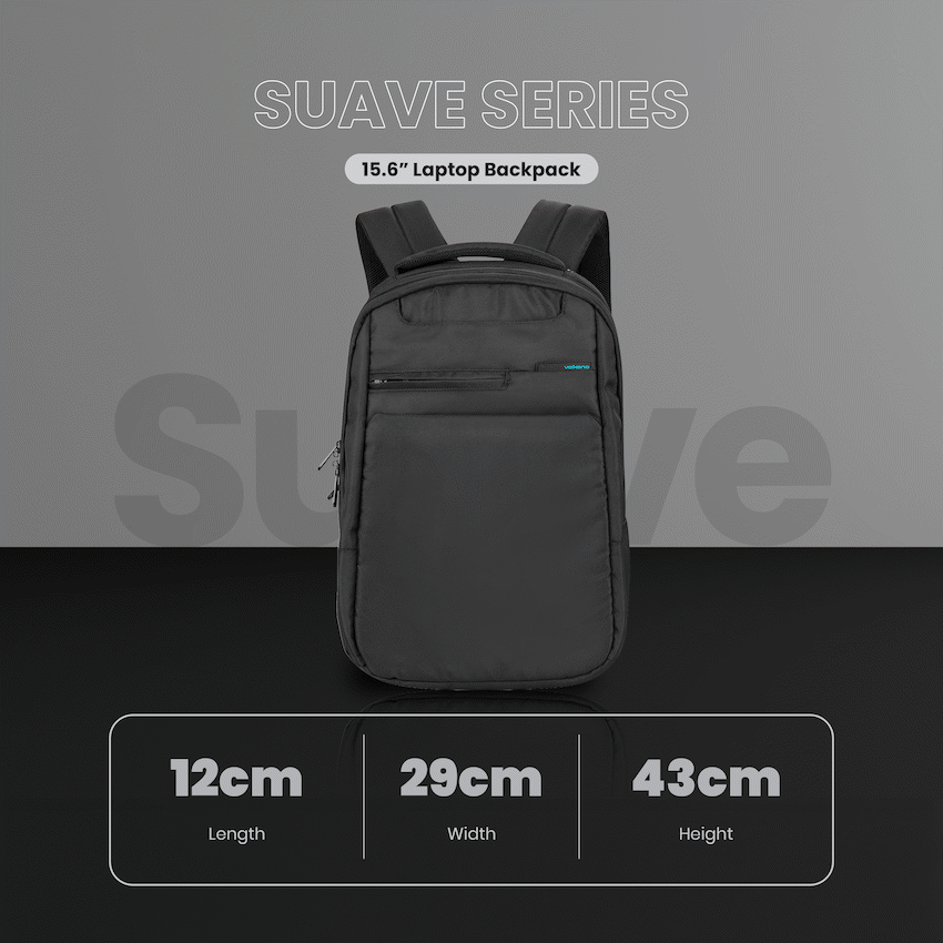 Volkano Suave 15.6" Laptop Backpack - Black/Turquoise | VK-7117-BKTQ