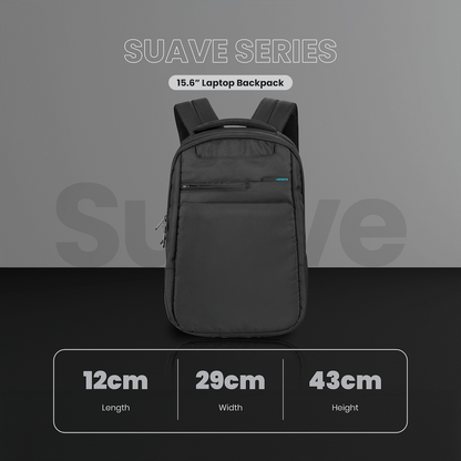 Volkano Suave 15.6" Laptop Backpack - Black/Turquoise | VK-7117-BKTQ