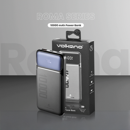 Volkano Roma Series 10000mah P.D. 20W Power Bank | VK-9024-BK
