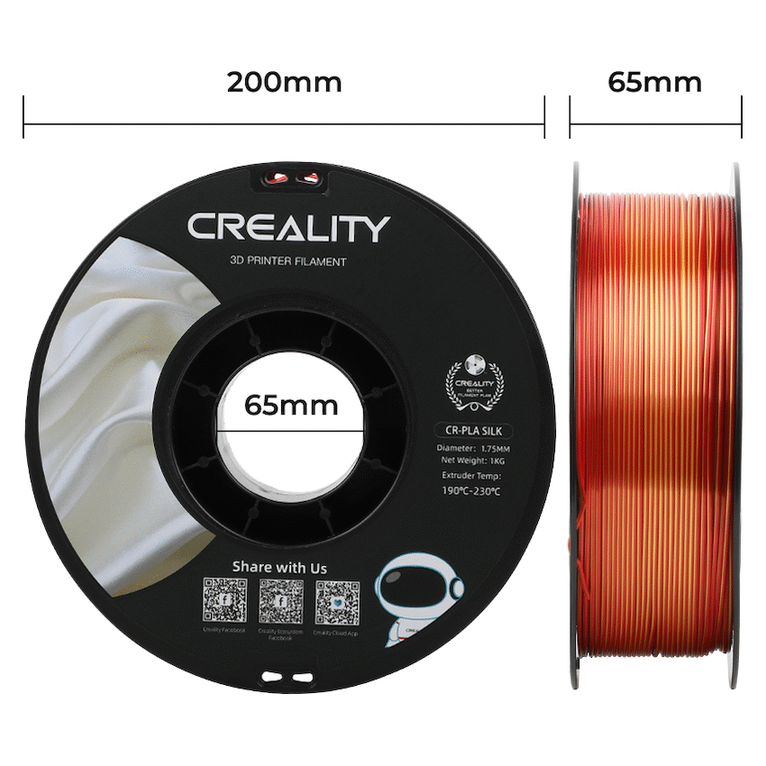 Creality 1.75mm PLA Silk Filament - Golden-Red 1Kg | 3301120009