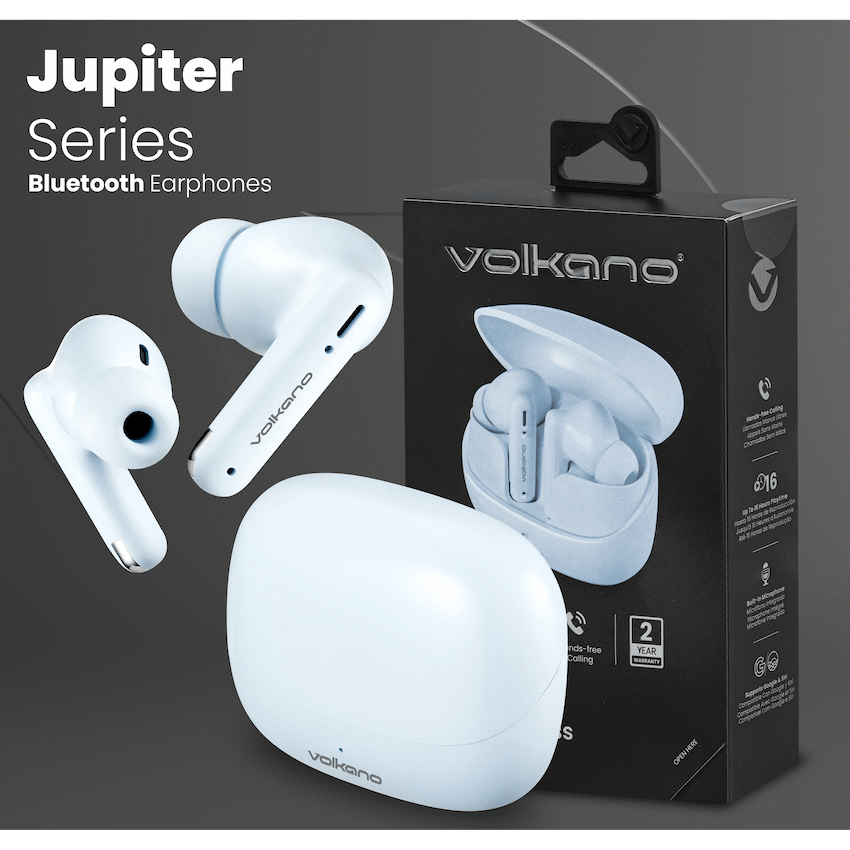 Volkano Jupiter Series TWS Earphones - Pastel Blue | VK-1158-PB