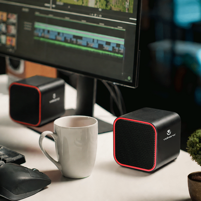 Volkano Diamond Series USB Speaker - Red | VB-702-RED