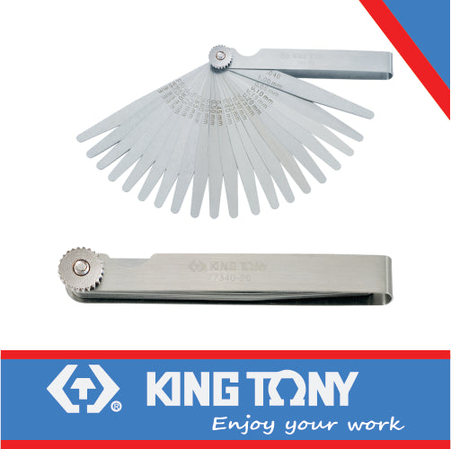 KING TONY FEELER GAUGE METRIC 0.05 1.00MM 20 BLADE | 77340 20