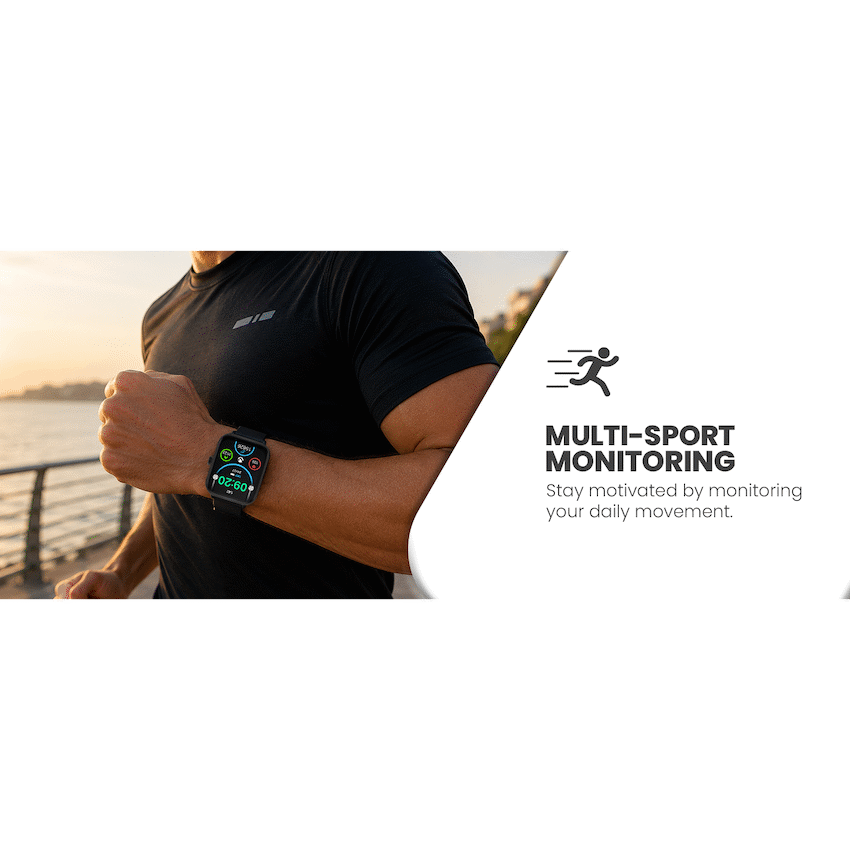 Volkano Chroma Series Smartwatch with Black Strap | VK-5088-BK