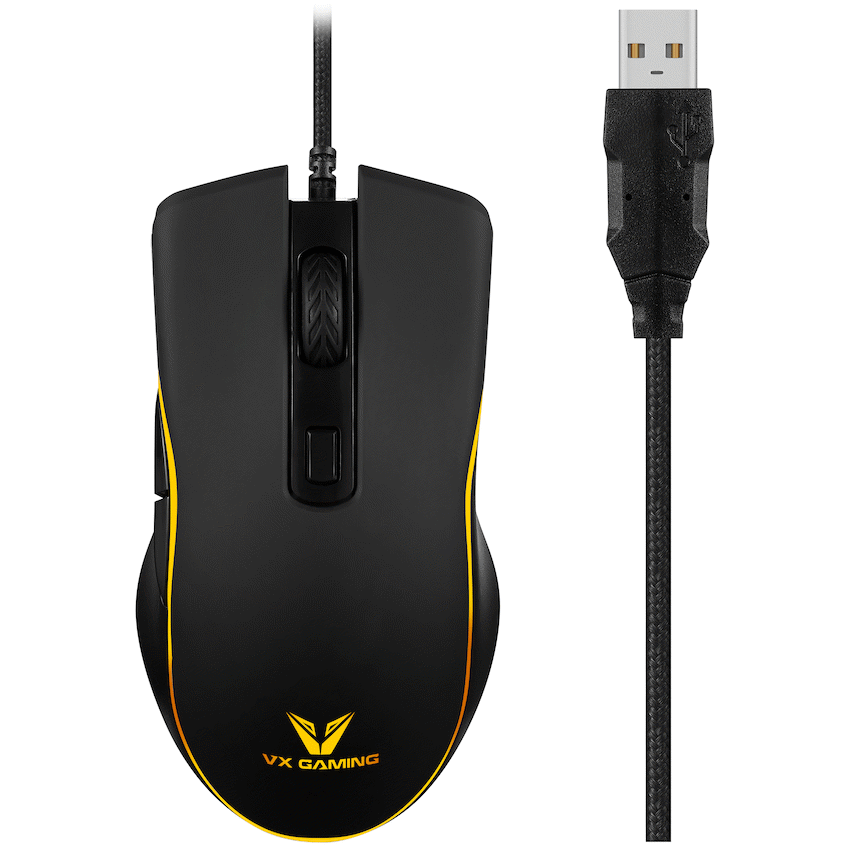 VX Gaming Hypnos Series Gaming Mouse with Rainbow Lighting | VX-210-BK