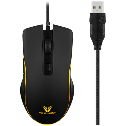 VX Gaming Hypnos Series Gaming Mouse with Rainbow Lighting | VX-210-BK