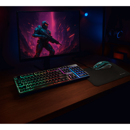 VX Gaming Artemis series 3-in-1 Combo KB, Mouse, Mousepad | VX-144-BK[V2]