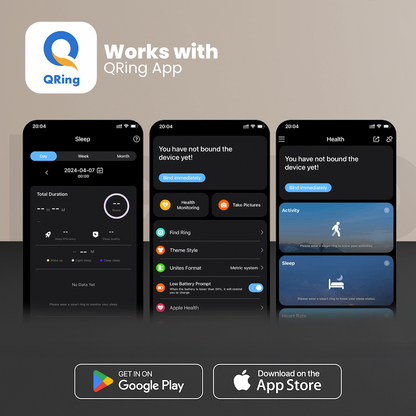 Volkano Ring Series Smart Ring with Charging Case - 20mm | VK-5098-VL-GD