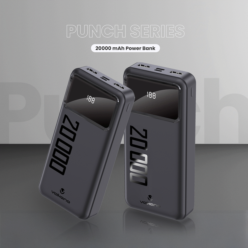 Volkano Punch Series 20000mah Power Bank | VK-9022-BK